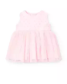 Платье для девочки без рукавов в тон Boboli, цвет Rosa