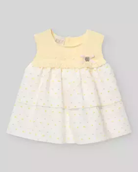 Платье для девочки bico комбинированное без рукавов PAZ Rodrguez, жёлтый