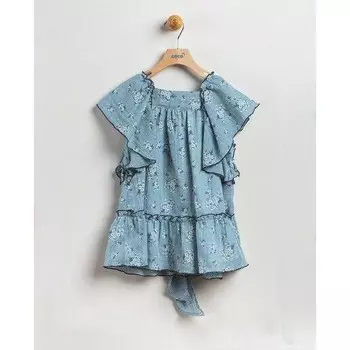 Платье для девочки Coco Acqua сми и рюшами Coco Acqua, синий