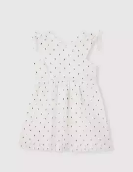 Платье для девочки Dobby с перекрещенным телом Gocco, белый