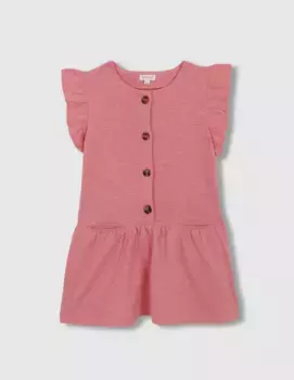 Платье для девочки из 100% хлопка с оборками Gocco, коралловый