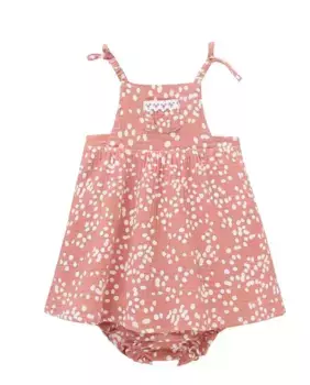 Платье для девочки из бамбулы в горошек и трусики в тон Dadati, цвет Maquillaje