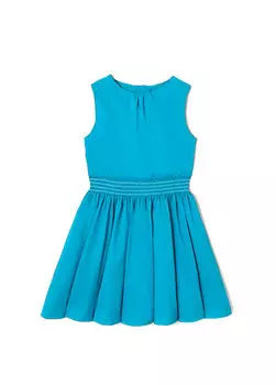 Платье для девочки из бирюзового поплина Jacadi Paris