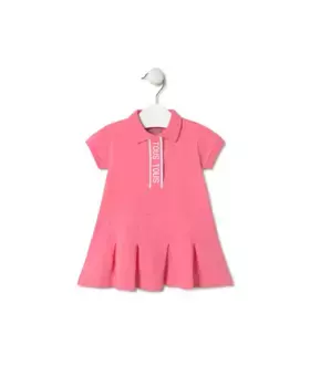 Платье для девочки из хлопка пике Tous, розовый