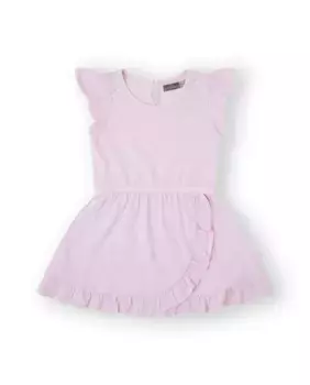 Платье для девочки из хлопка розового цвета с рюшами Canada House, цвет Rosa