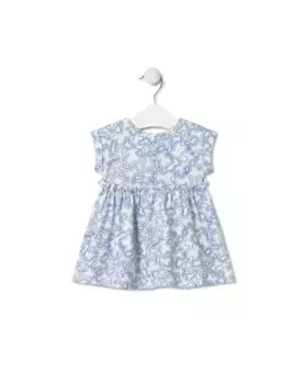 Платье для девочки из хлопка с принтом Kaos Tous, синий