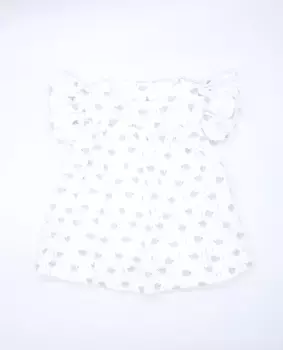 Платье для девочки из хлопка с принтом Fina Ejerique, белый