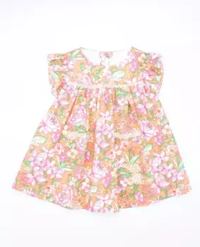 Платье для девочки из хлопка с принтом Fina Ejerique, многоцветный