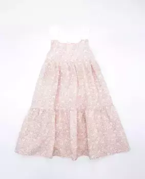 Платье для девочки из хлопка с принтом Fina Ejerique, цвет Rosa