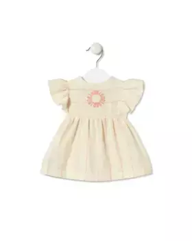 Платье для девочки из хлопкового муслина в полоску Tous, цвет Rosa