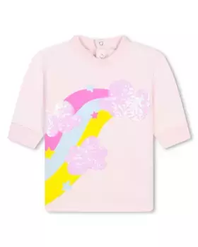 Платье для девочки из розового хлопка Billieblush, розовый