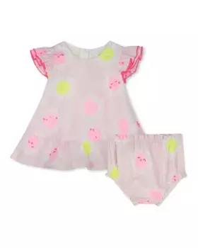 Платье для девочки из розового хлопка Billieblush, цвет Rosa