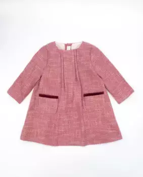 Платье для девочки из розового твида Fina Ejerique