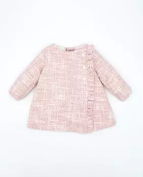 Платье для девочки из розового твида Fina Ejerique, розовый