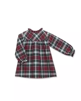 Платье для девочки красного цвета с клетчатым принтом BABID, красный