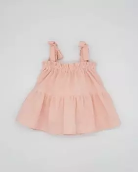 Платье для девочки на бретелях цвета плюмети Fina Ejerique, оранжевый