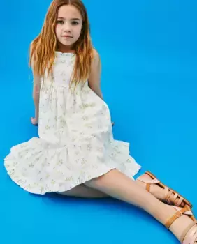 Платье для девочки на бретелях Kids El Corte Ingls, белый