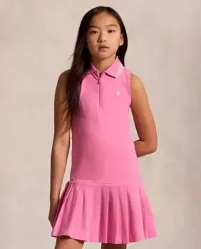Платье для девочки пике без рукавов Polo Ralph Lauren, цвет Rosa