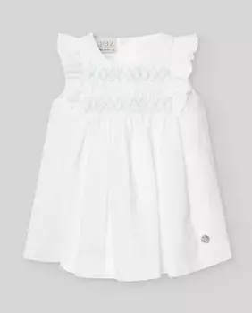 Платье для девочки плюмети с сотами Eido PAZ Rodrguez, белый