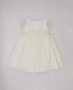 Платье для девочки с блестками и бантом из фатина Fina Ejerique, белый