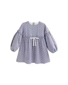 Платье для девочки с цветочным принтом и рюшами Dadati, синий