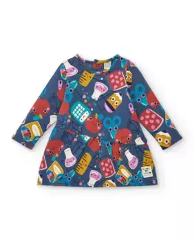 Платье для девочки с длинными рукавами и забавным принтом Tuc tuc, мультиколор
