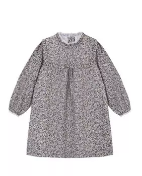 Платье для девочки с длинными рукавами и принтом Twin & Chic, синий