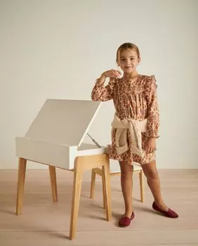 Платье для девочки с длинными рукавами и рюшами Coconut El Corte Ingls, мультиколор