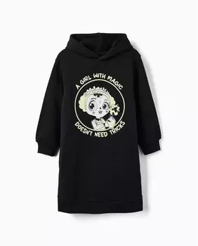 Платье для девочки с капюшоном и принтом «Хэллоуин» Zippy, черный