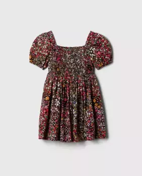 Платье для девочки с короткими рукавами и принтом Gap, мультиколор