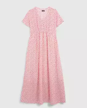 Платье для девочки с короткими рукавами и застежкой на пуговицы IKKS, красный