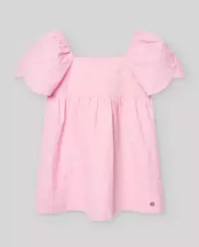 Платье для девочки с короткими рукавами и жаккардовой церемонией PAZ Rodrguez, цвет Rosa