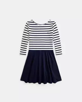 Платье для девочки с лифом в белую полоску Polo Ralph Lauren