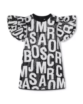 Платье для девочки с пайетками Marc Jacobs, черный