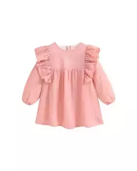 Платье для девочки с рюшами и вышивкой Dadati, розовый