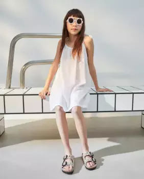 Платье для девочки с вышивкой Kids El Corte Ingls, белый