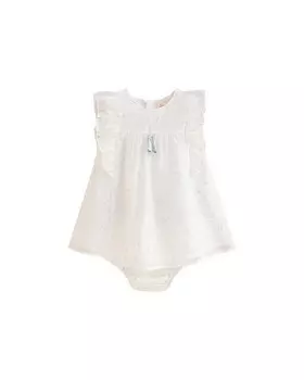 Платье для девочки со звездным принтом и трусиками в тон Dadati, белый