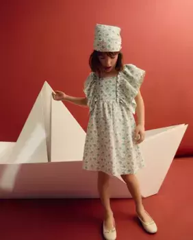 Платье для девочки структурированное с люрексом Coconut El Corte Ingls, синий