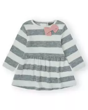 Платье для девочки светло-серого цвета в полоску Canada House, светло-серый