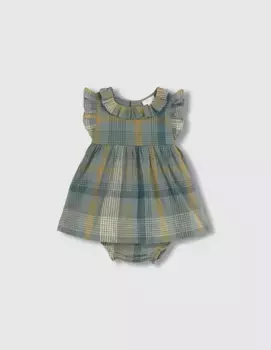 Платье для девочки в клетку с подходящим чехлом для подгузника Gocco, многоцветный