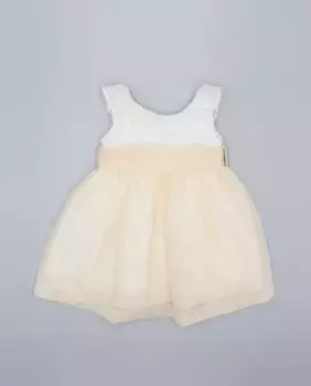 Платье для девочки в сочетании с рюшами Fina Ejerique, цвет Crudo
