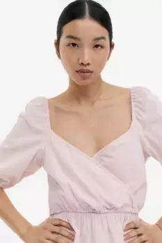 Платье для кормления с объемными рукавами H&M, розовый