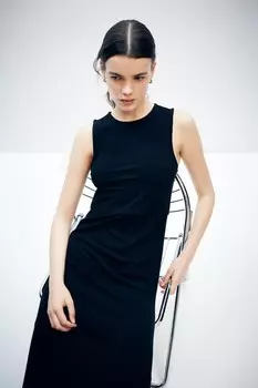 Платье для кормящих мам в рубчик H&M, черный