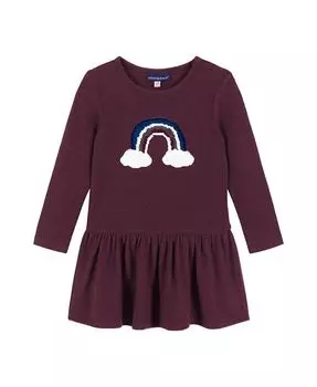 Платье для маленьких девочек Hacci с графикой из пайеток Andy & Evan, красный