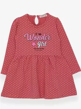 Платье для маленьких девочек с круглым вырезом и длинными рукавами Breeze