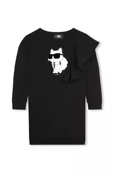 Платье для маленькой девочки Карла Лагерфельда Karl Lagerfeld, черный