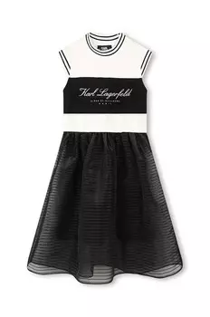 Платье для маленькой девочки Карла Лагерфельда Karl Lagerfeld, черный
