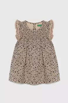 Платье для маленькой девочки United Colors of Benetton, бежевый