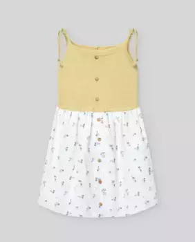 Платье для малышки в сочетании с бантами на плечах Pomba PAZ Rodrguez, зеленый