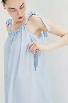 Платье для мамы до и после кормления из крепа H&M, голубой
